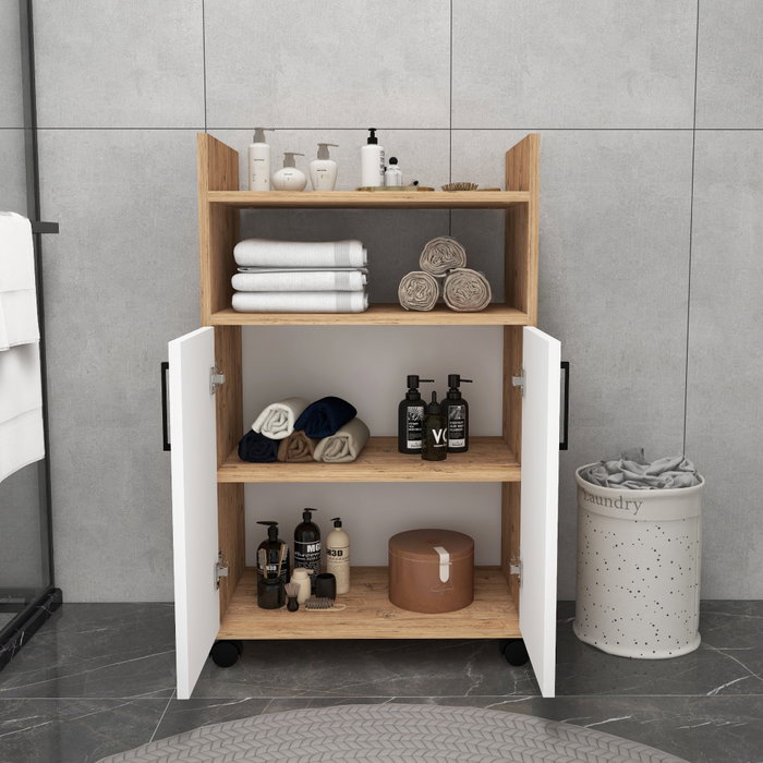 Hanah Home Tiraks Armario Multiusos Pino Atlántico y Blanco